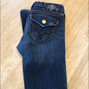 Plastic by Gly bootcut denim jeans